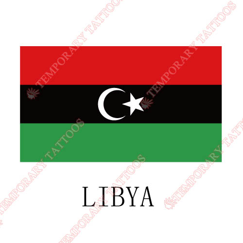 Libya flag Customize Temporary Tattoos Stickers NO.1914